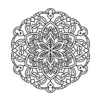 schets mandala voor kleur boek. decoratief ronde ornament vector