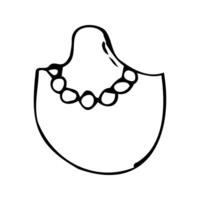 mannequin ketting icoon schets illustratie. jewerly illustratie in tekening hand- getrokken stijl, tekening schetsen geïsoleerd, kan gebruikt voor hand- gemaakt logo voor jewerly schoonheid mode banier, ansichtkaart. vector