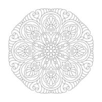 mandala gemakkelijk en eenvoudig voor beginners voor kleur boek bladzijde vector