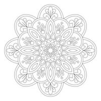 hand- getrokken tekening mandala met etnisch mandala voor kleur boek bladzijde vector