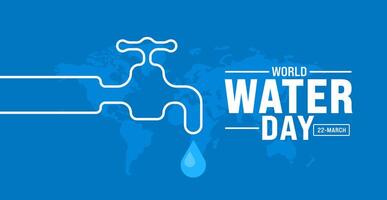 22 maart is wereld water dag achtergrond ontwerp sjabloon. wereld water dag opslaan de water en ecologie concept met vector abstract waterdruppel achtergrond.