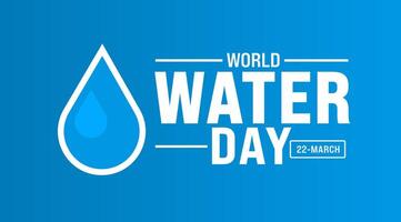 22 maart is wereld water dag achtergrond ontwerp sjabloon. wereld water dag opslaan de water en ecologie concept met vector abstract waterdruppel achtergrond.