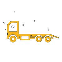 weg vrachtauto vector illustratie icoon ontwerp