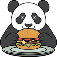 schattig panda tekenfilm ontwerp vector