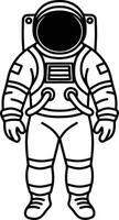 astronaut hand- getrokken vector