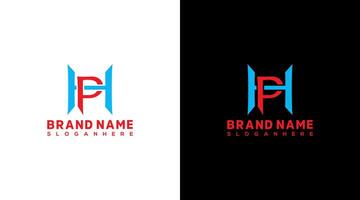 hp brief monogram logo ontwerp ph icoon letterteken logo merk identiteit ontwerp vector