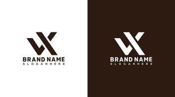 vx brief logo ontwerp, xv icoon merk identiteit ontwerp monogram logo vector