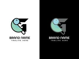 g vogel logo ontwerp vector