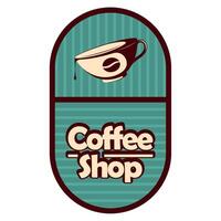 koffie winkel lokaal voedsel logo vector illustratie