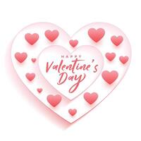 gelukkig valentijnsdag dag hart achtergrond voor romantisch paar vector