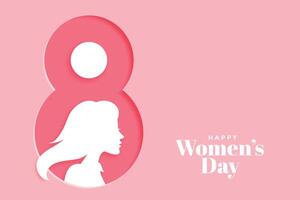 creatief gelukkig vrouwen dag roze banier ontwerp vector