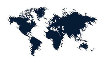 abstract globaal kaart geïsoleerd Aan wit achtergrond vector