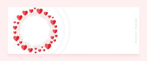 papercut liefde hart kader banier voor valentijnsdag dag viering vector
