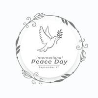 21e september wereld vrede dag achtergrond voor sociaal eenheid en geloof vector