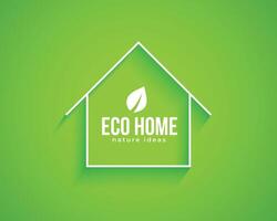 biologisch eco huis symbool achtergrond met blad ontwerp vector