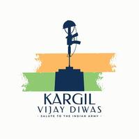 kargil vijay diwas succes achtergrond met een oorlog thema vector
