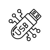 USB icoon in vector. logotype vector
