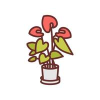 anthurium icoon in vector. logotype vector