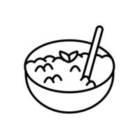 gepureerd aardappel eetpatroon icoon in vector. logotype vector