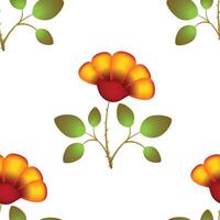 naadloos bloem patroon. patroon met een mooi bloem. patroon voor het drukken Aan textiel, papier, enz. groot oranje bloem in helling kleuren vector