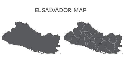 el Salvador kaart. kaart van el Salvador in grijs reeks vector