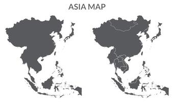 Azië land kaart. kaart van Azië in veelkleurig. vector