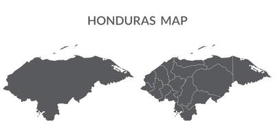 Honduras kaart. kaart van Honduras in grijs reeks vector