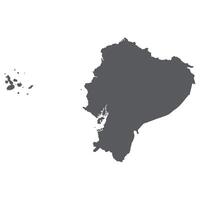 Ecuador kaart. kaart van Ecuador in grijs kleur vector