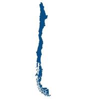Chili kaart. kaart van Chili in blauw kleur vector