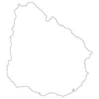 Uruguay kaart. kaart van Uruguay in wit kleur vector