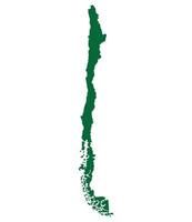 Chili kaart. kaart van Chili in groen kleur vector