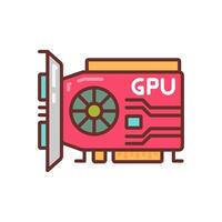 GPU kaart icoon in vector. logotype vector