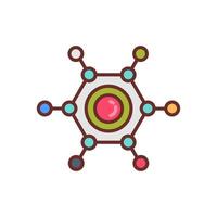 moleculair bouwkunde icoon in vector. logotype vector