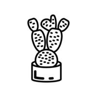 konijn oor cactus icoon in vector. logotype vector