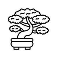 bonsai icoon in vector. logotype vector