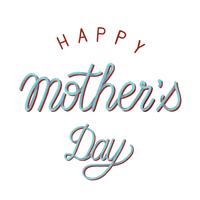 Handgeschreven stijl van Happy Mother&#39;s Day typografie vector