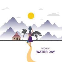 wereld water dag, poster, laten vallen van. besparing water en. 22 maart, vector water dag sociaal media na, ontwerp.