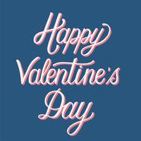 Handgeschreven stijl van Happy Valentine&#39;s Day typografie vector