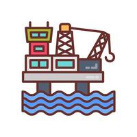 offshore boren icoon in vector. logotype vector