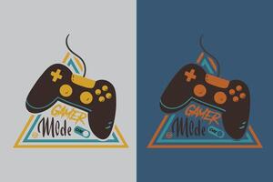 gamer mode Aan, gamer jongen shirt, grappig gamer tee, gamer geschenken, cadeaus voor jongen, gaming cadeaus voor vader vector