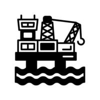 offshore boren icoon in vector. logotype vector