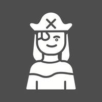 vrouw piraat vector icoon