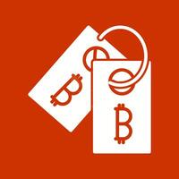 bitcoin etiket label vector icoon