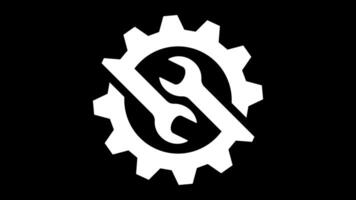 uitrusting en moersleutel icoon. auto reparatie Diensten logo ontwerp. vector