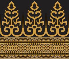 vector illustratie van Indonesisch riau Maleis batik motief.