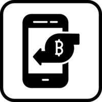 bitcoin mobiel vector icoon