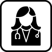 vrouw dokter vector icoon