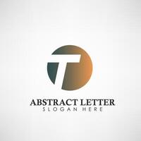 abstract brief t logo. geschikt voor handelsmerken, bedrijf logo, en ander, vector illustratie