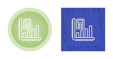 rekenmachine met diagram vector icoon