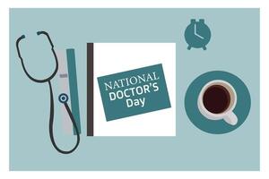 nationaal dokter dag concept banier achtergrond. dokter dag poster, groet kaart en achtergrond ontwerp. vector illustratie.